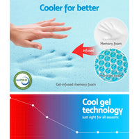 Cool Gel Memory Foam Mattress King Single Size