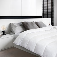 Bamboo Blend Quilt 250GSM Luxury Duvet 100% Cotton Cover - Single - White
