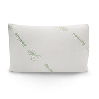 Memory Foam Pillow Bamboo Covered Ultra Soft Hypoallergenic White