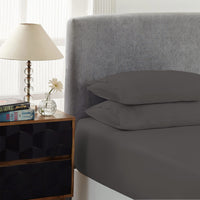 1500 Thread Count Cotton Rich Sheet Set 3 Piece Ultra Soft Bedding - Double - Stone