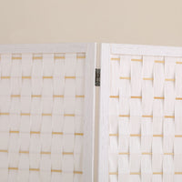 4-Panel Pine Wood Room Divider (White) EK-RD-101-SD
