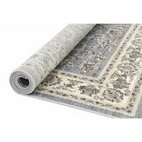 Arya Grey Cream Border Rug 80x300 cm