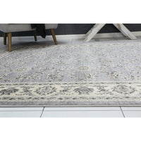 Arya Grey Cream Border Rug 80x300 cm