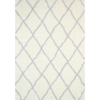 Moroccan Cream and Silver Diamond Rug 240X330cm