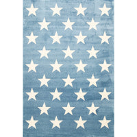 Piccolo Blue and White Stars Kids Rug 160x230cm