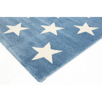 Piccolo Blue and White Stars Kids Rug 160x230cm