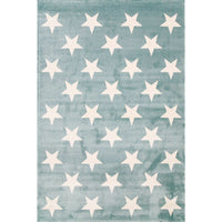 Piccolo Aqua White Stars Kids Rug 160x230cm