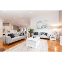 Coffee Table 120cm Solid Acacia Timber Wood Coastal Furniture - White