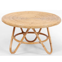 Crocus Rattan Round Coffee Table 80cm - Natural