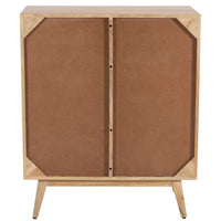 Storage Cabinet Buffet Chest of 4 Drawer Mango Wood Rattan Natural