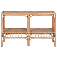 Earthy 120cm Rattan Cane Console Entry Entrance Hallway Table - Natural