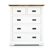 Orville 4pc King Bed Frame Suite Bedside Tallboy Furniture Package - Multi Color