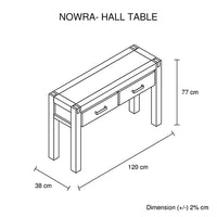 Hallway Sidetable with 2 Storage Drawers and Acacia Wooden Frame