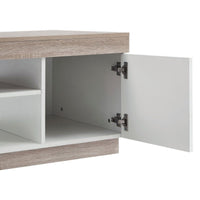 Coastal White & Wooden Coffee Table