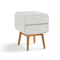 White Modern Retro Night Stand