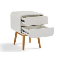 White Modern Retro Night Stand