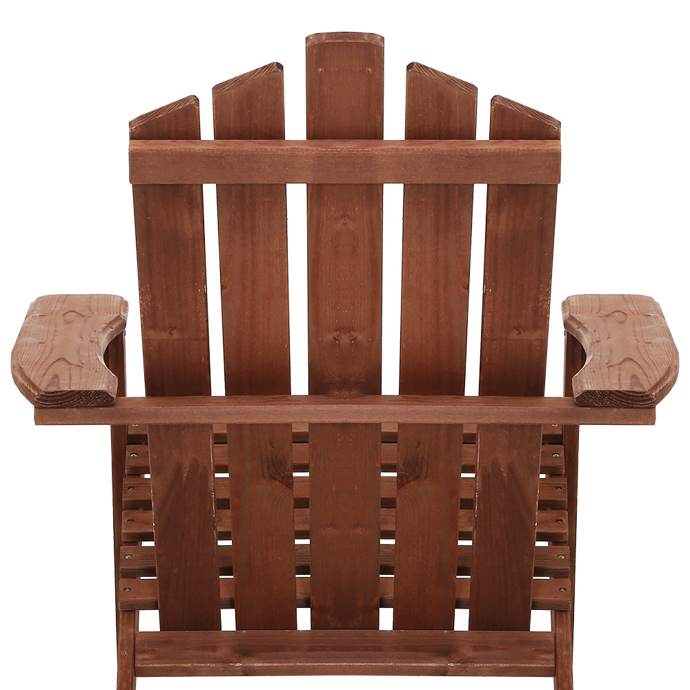 Outdoor Sun Lounge Beach Chairs Table Setting Wooden Adirondack Patio Lounges Chair
