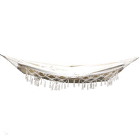Hanging Tassel Hammock Swing Bed Cream