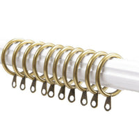 Curtain Rings/Hoops - Polished Metal (Black, Brass, Silver, White, Copper)