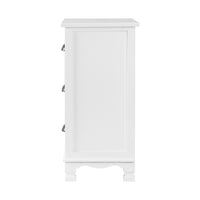 Vintage Bedside Table Chest Storage Cabinet Nightstand White
