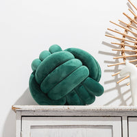 Cushion Velvet Knot Emerald 30cm x 30cm