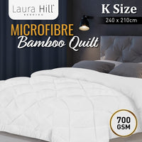 Microfibre Bamboo Comforter Quilt 700gsm - King