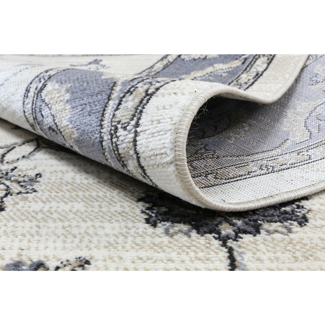 Arya Cream Grey Oriental Rug 200x290 cm