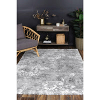 Yuzil Grey Transitional Floral Rug 160x230cm
