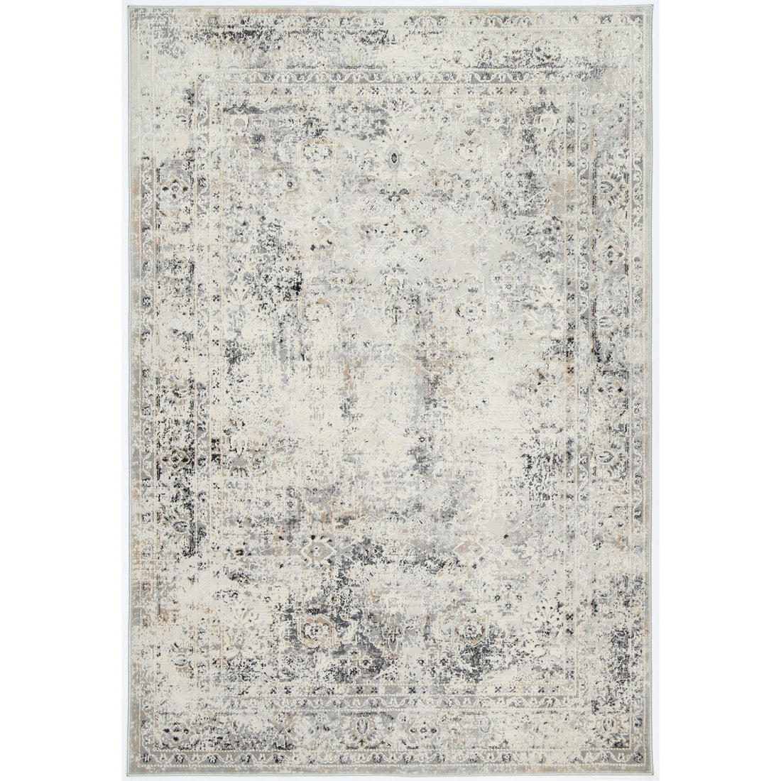 Amelia Beige Grey Contemporary Rug 80x300 cm