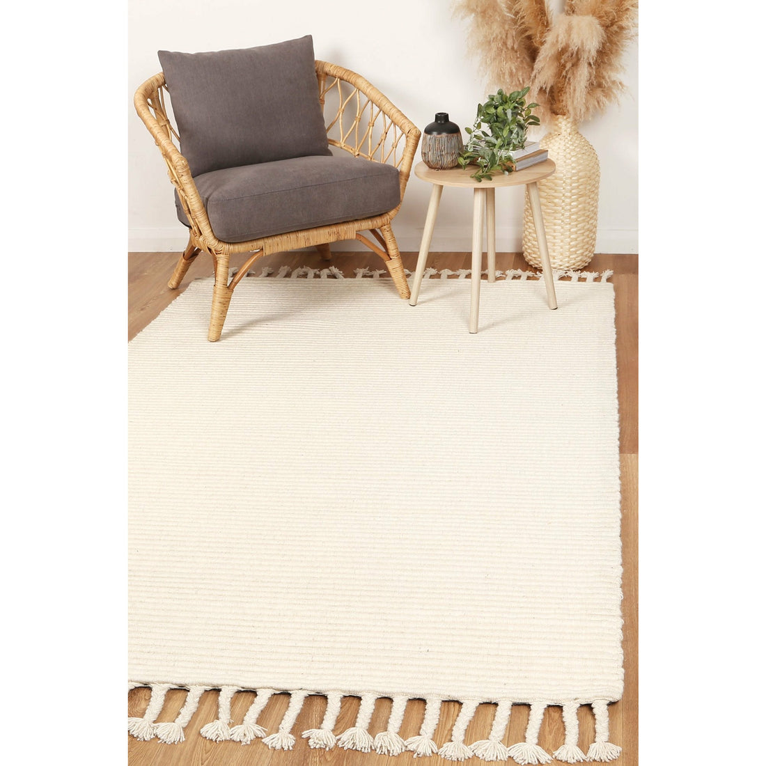 Leilani Modern Wool Cream Rug 200x290cm