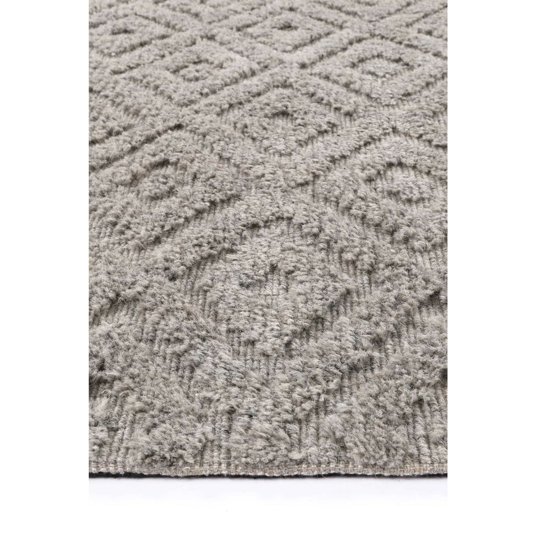 Leilani Plush Diamond Grey Rug 300x400cm