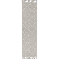 Leilani Diamond Tassel Grey Rug 80x300cm