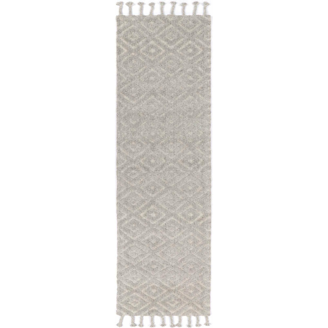Leilani Plush Diamond Grey Rug 80x300cm
