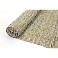 Metro Beige Modern Leather Rug 190x280cm