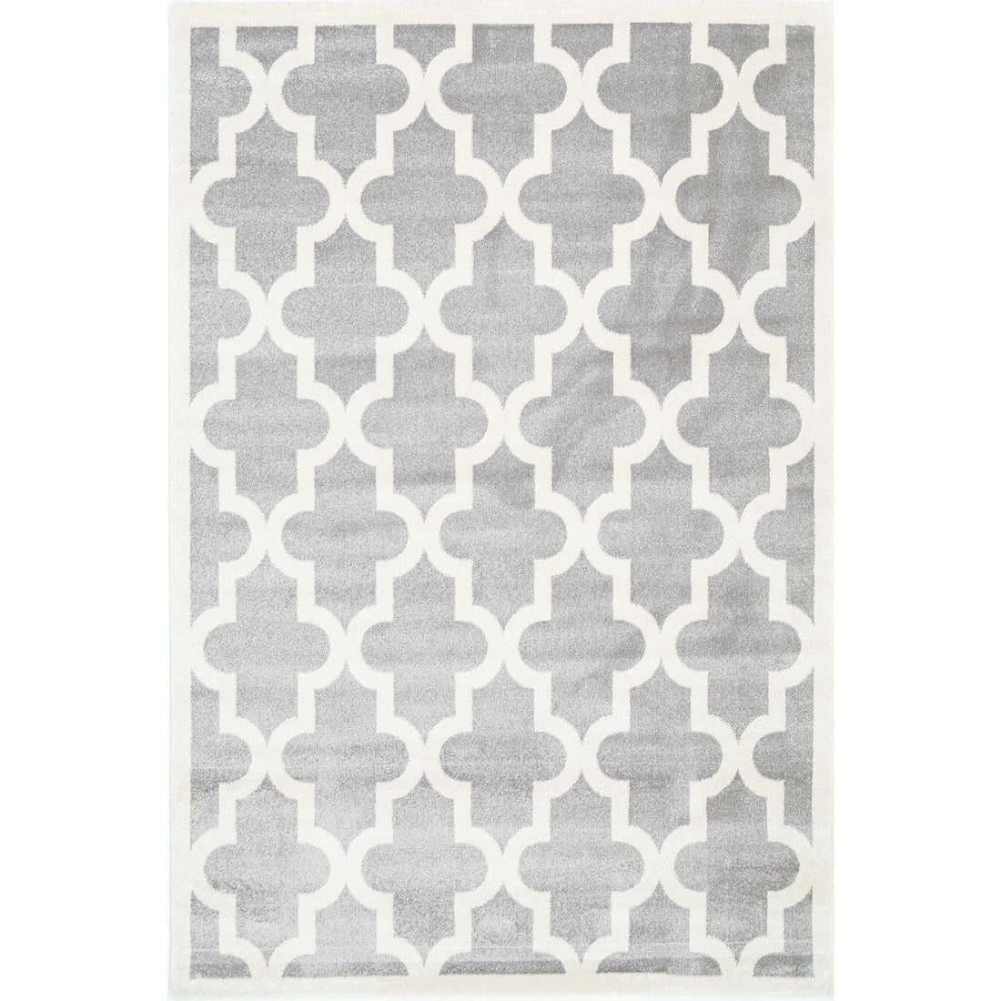 Piccolo Light Grey and White Lattice Pattern Kids Rug 160x230cm