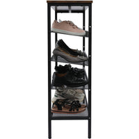 5-Tier Large Shoe Rack Shelf Stand Flat & Slant Adjustable Storage Organizer 100 cm