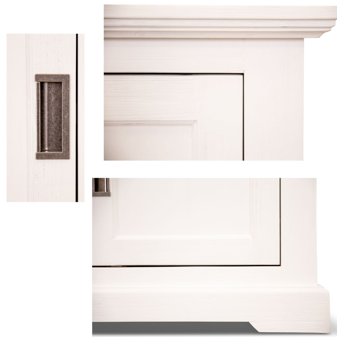 Entertainment TV Unit 160cm 2 Door Solid Acacia Wood Coastal - White
