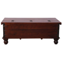 Onir Coffee Table Antique Handcrafted Solid Mango Wood Storage Trunk Chest Box