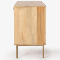 Martina Buffet Table Sideboard 100cm 2 Door Solid Mango Wood Storage Cabinet