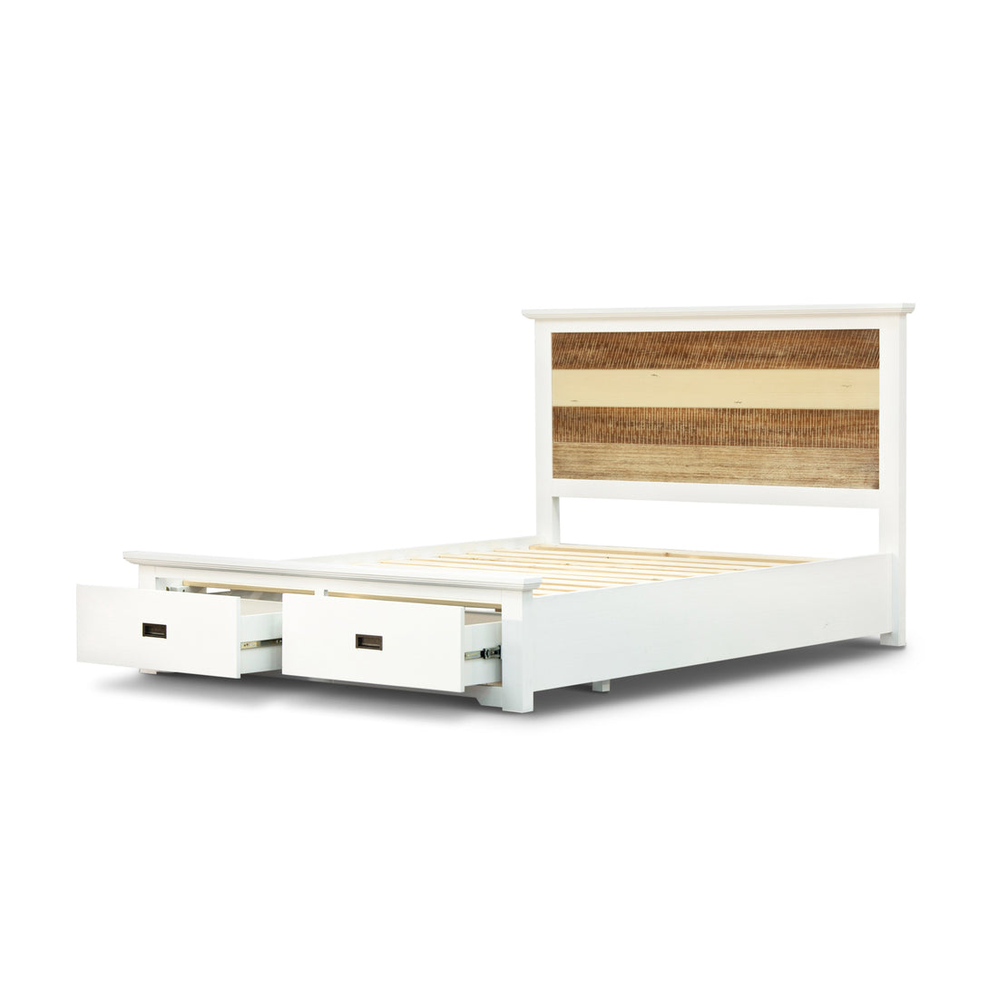 Orville 5pc Queen Bed Frame Suite Bedside Dresser Furniture Package - Multi Color