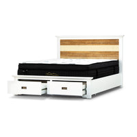 Orville 5pc Queen Bed Frame Suite Bedside Dresser Furniture Package - Multi Color
