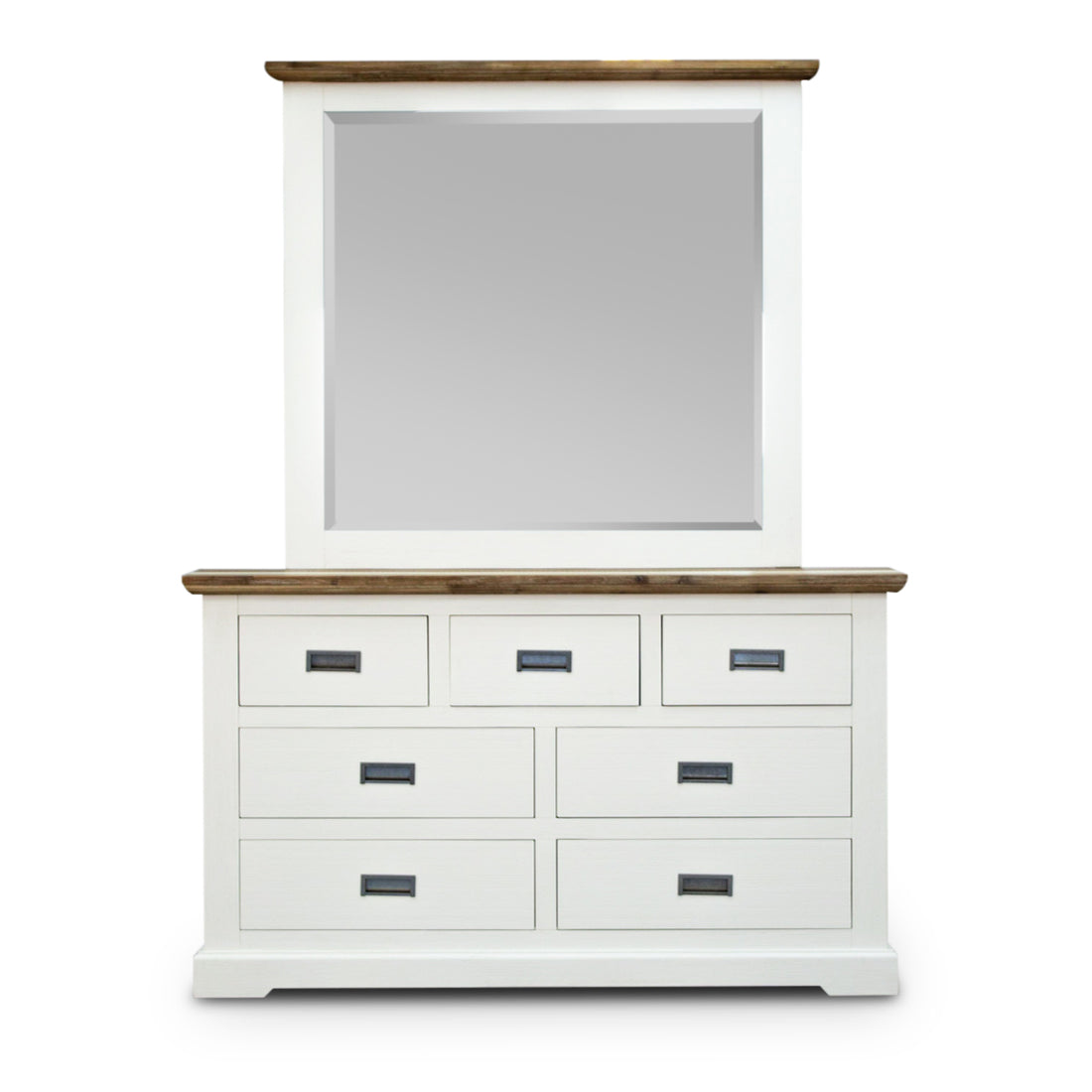 Orville 5pc Queen Bed Frame Suite Bedside Dresser Furniture Package - Multi Color