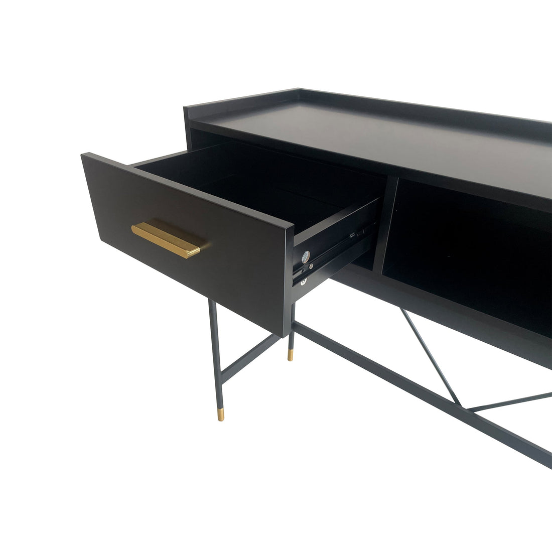 Alcona Console Table In Matte Black