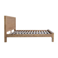3 Piece Bedroom Single Suite in Solid Wood Veneered Oak - Bed, Bedside Table