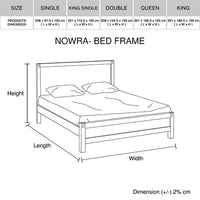 3 Piece Bedroom Single Suite in Solid Wood Veneered Oak - Bed, Bedside Table