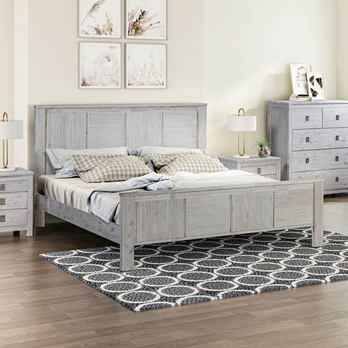 Acacia Ash Wood Bed Frame - King