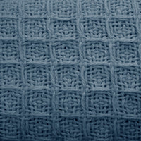 Cotton Waffle Blanket Dusk Blue King