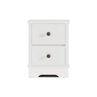 White Coastal Style Bedside Table