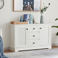 White Coastal Style Sideboard Buffet Unit