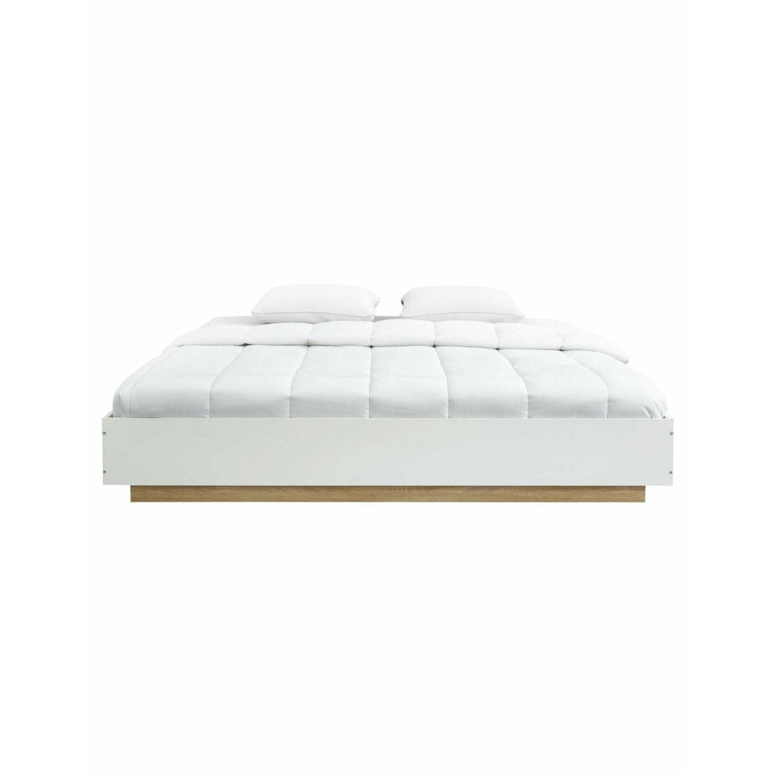 Industrial Contemporary White Oak Bed Base